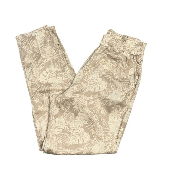 H&M Tan High rise Floral Print Lightweight Pants(Size 4) - Picture 2 of 7